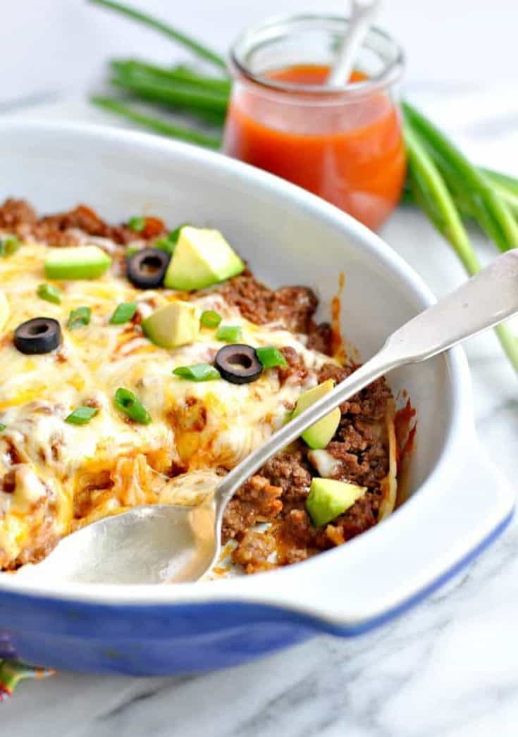 Healthy 4 Ingredient Enchilada Casserole 8