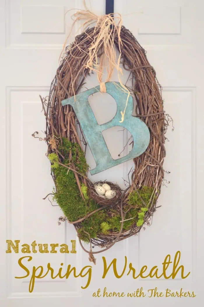 Natural Spring Wreath At Home with The Barkers