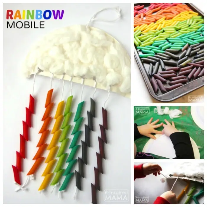 Rainbow Mobile Craft for Kids at B Inspired Mama 1
