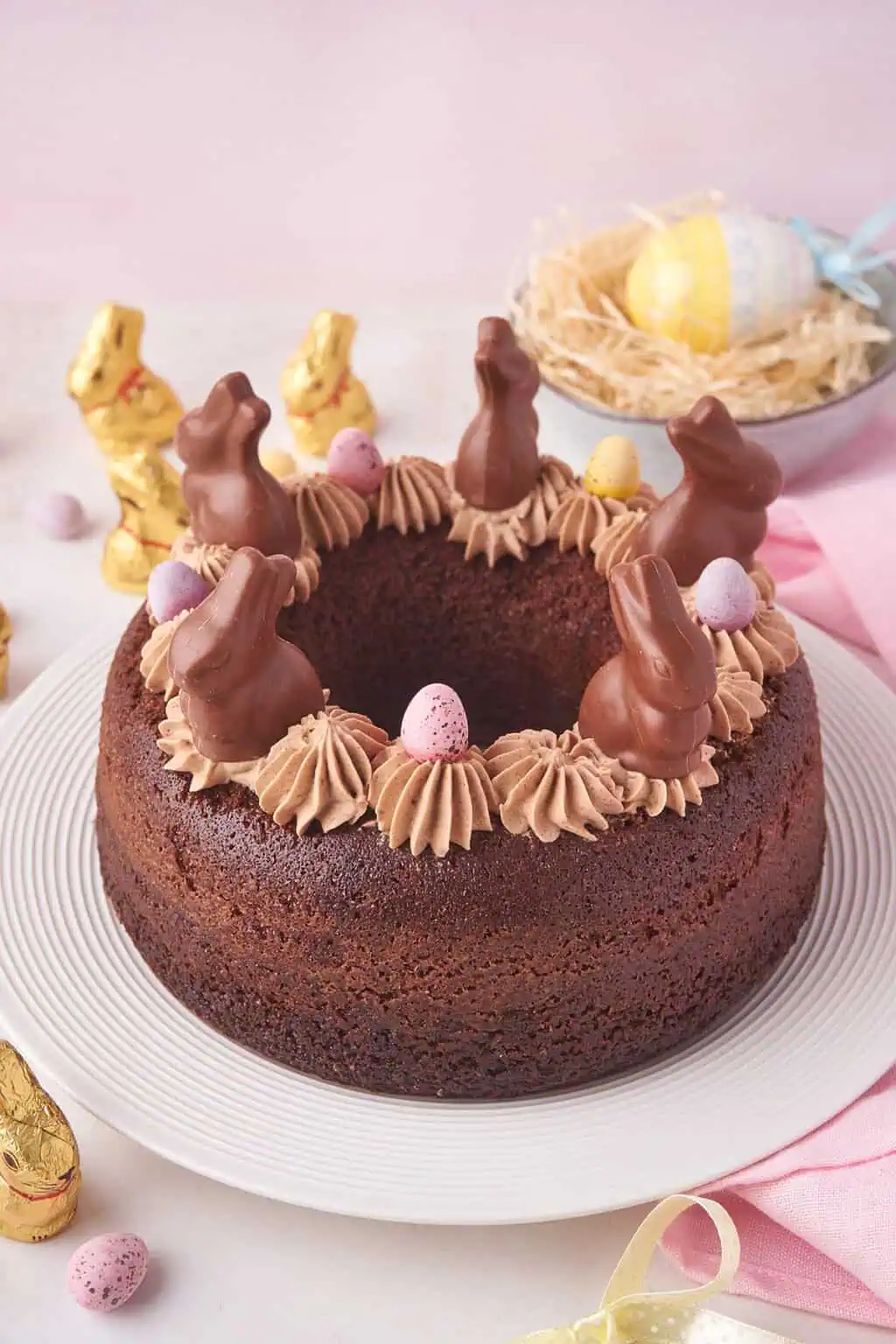 chocolate easter bundt cake with bunnies bella bucchiotti 20