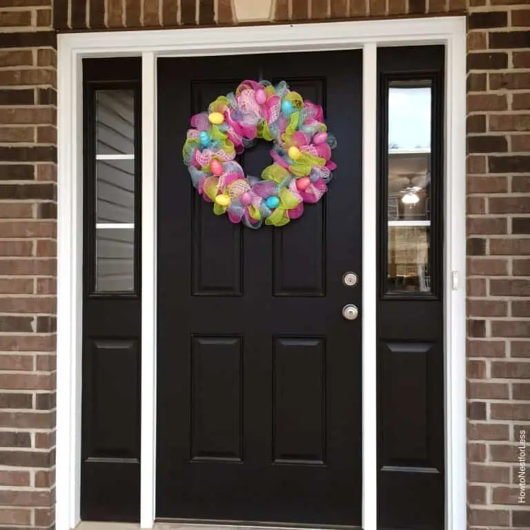 easter colorful mesh wreath