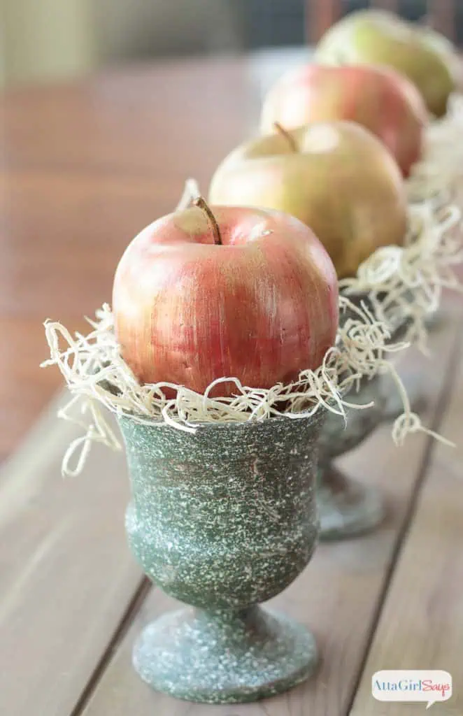 metallic apples craft 4