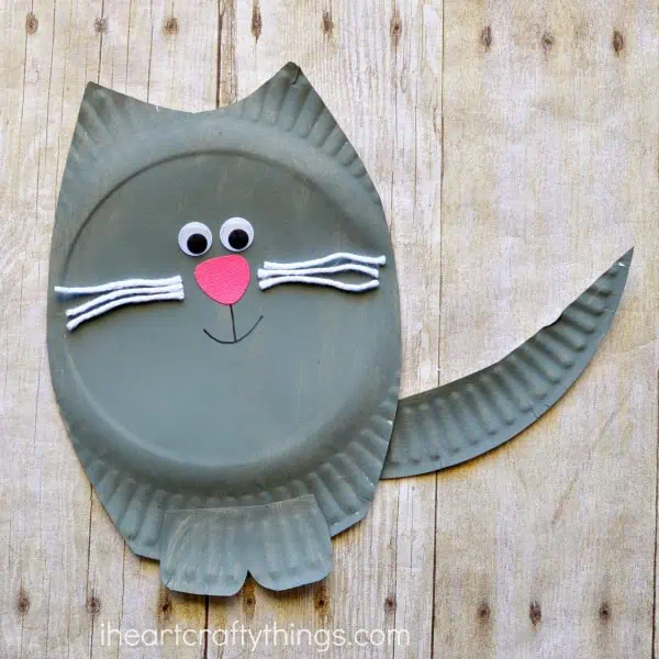 paper plate cat craft