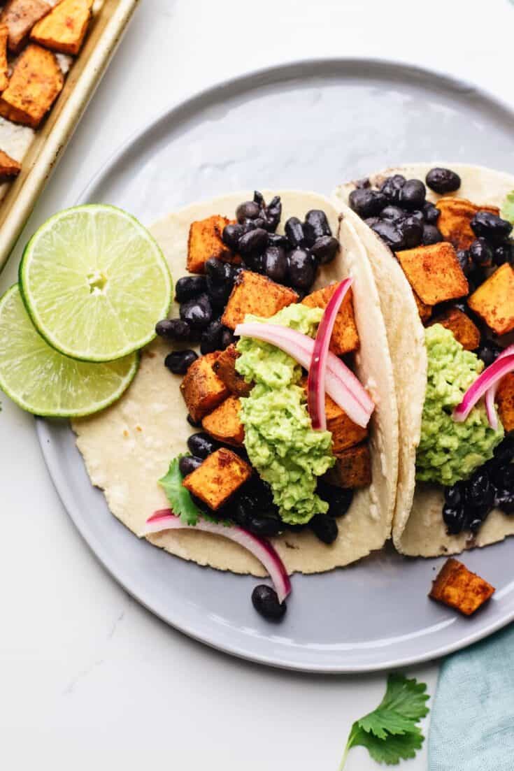 sweet potato black bean tacos 1