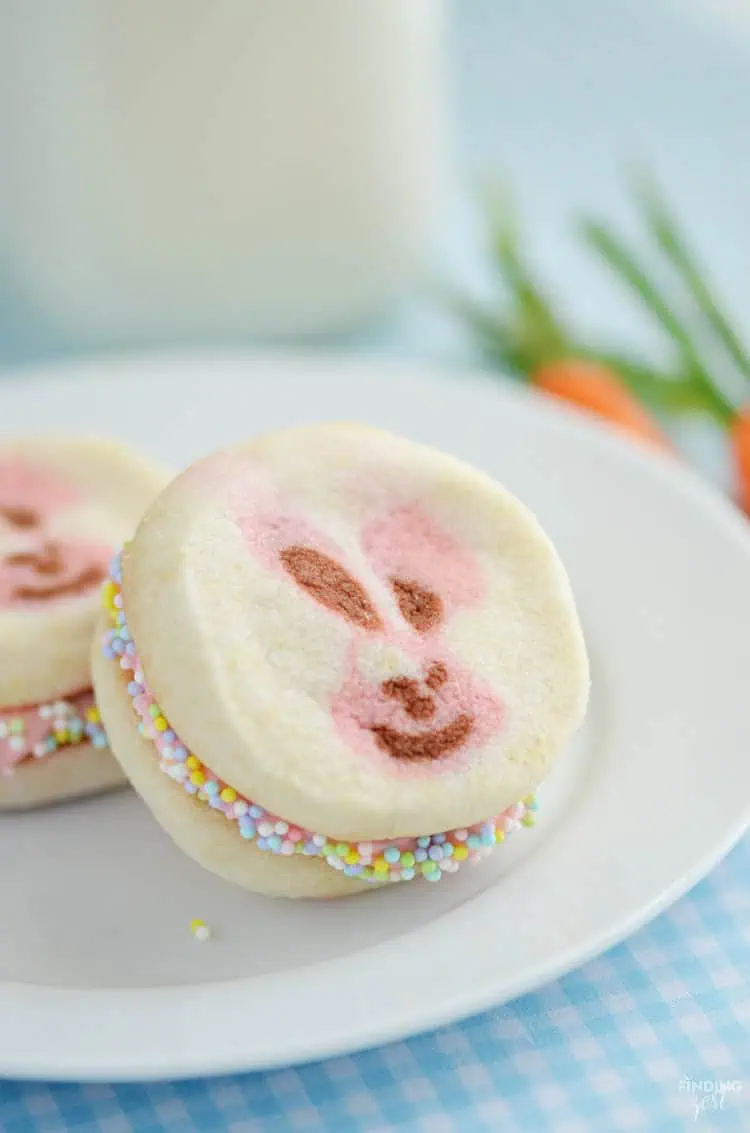 Easter Bunny Cookie Sandwiches