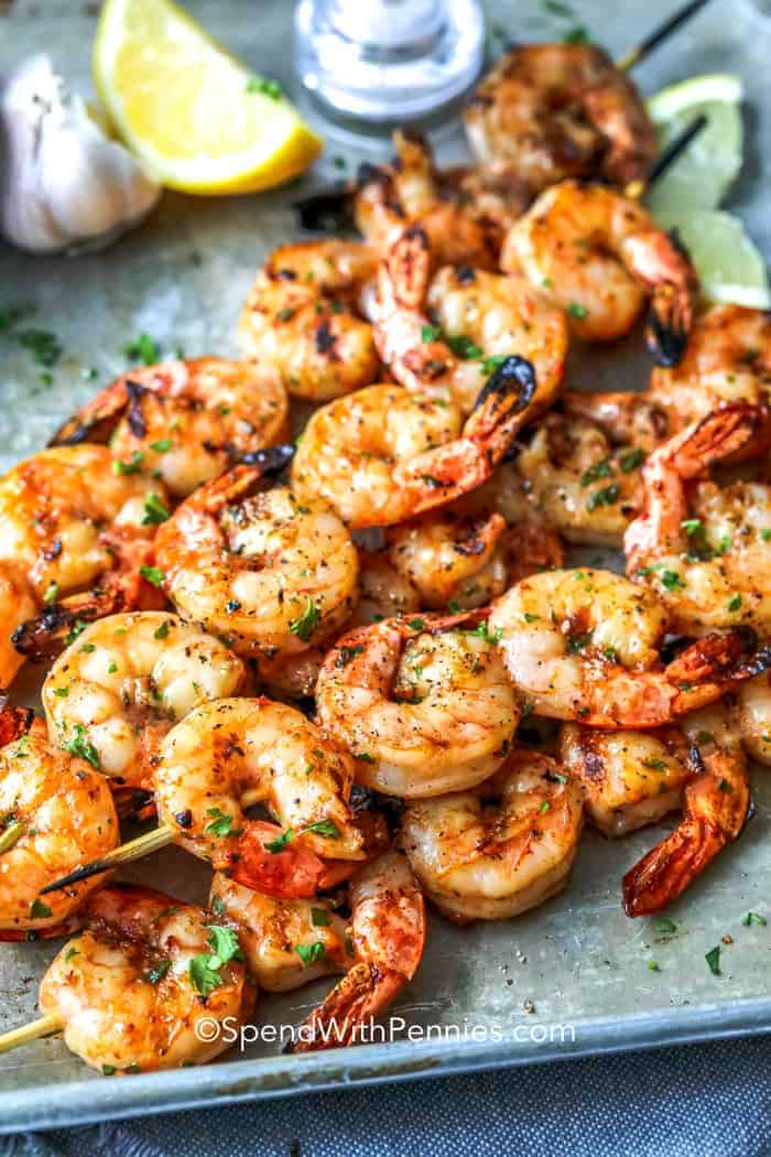 2 Garlic Grilled Shrimp SpendWithPennies