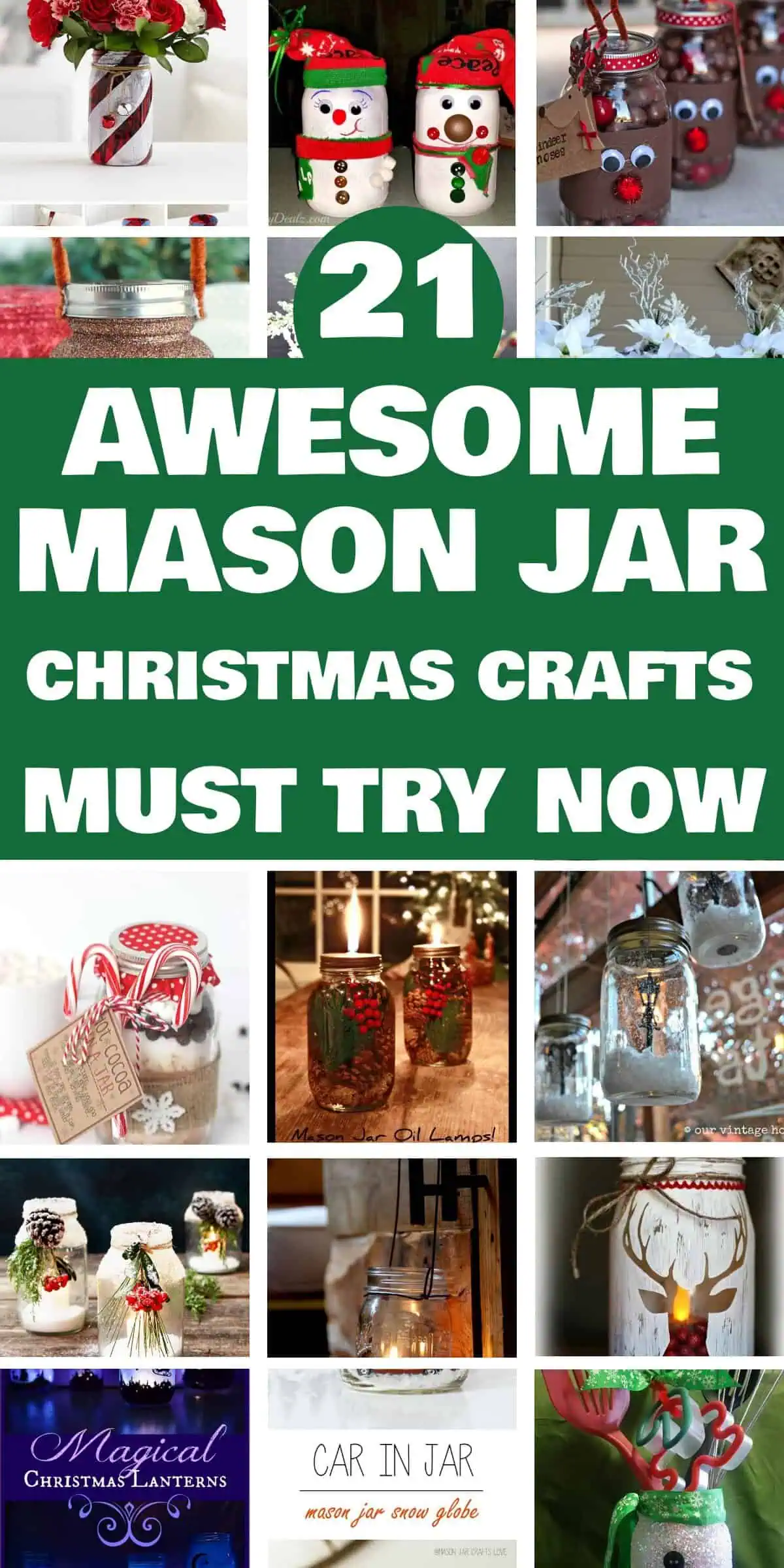 21 Best Mason Jar Christmas Crafts 4580330
