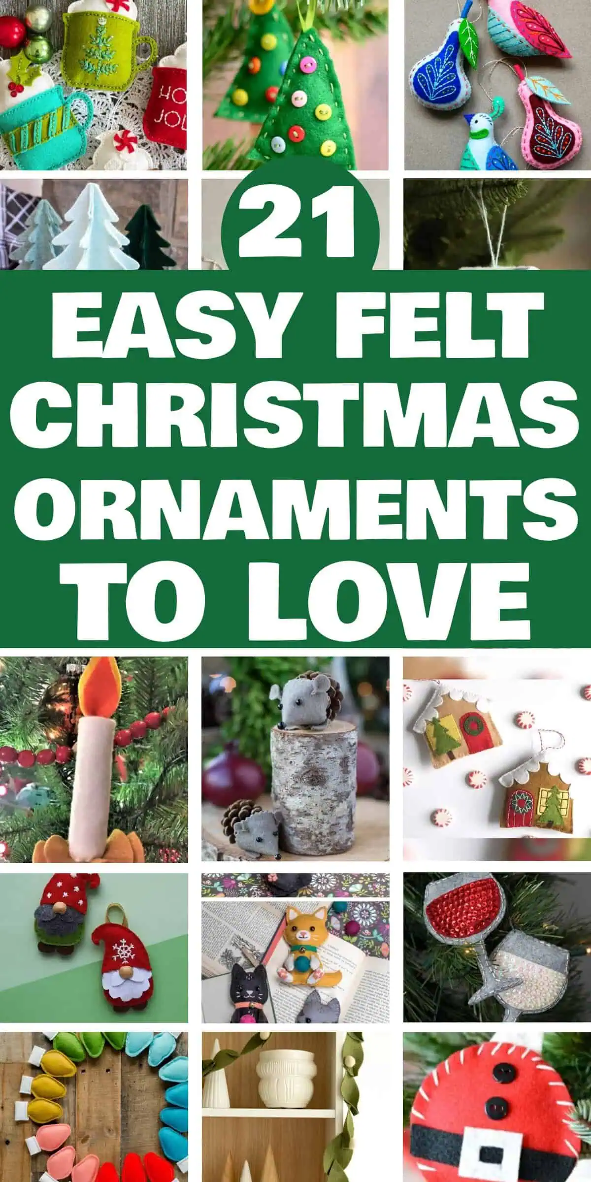21 Easy Felt Christmas Ornaments 9911646