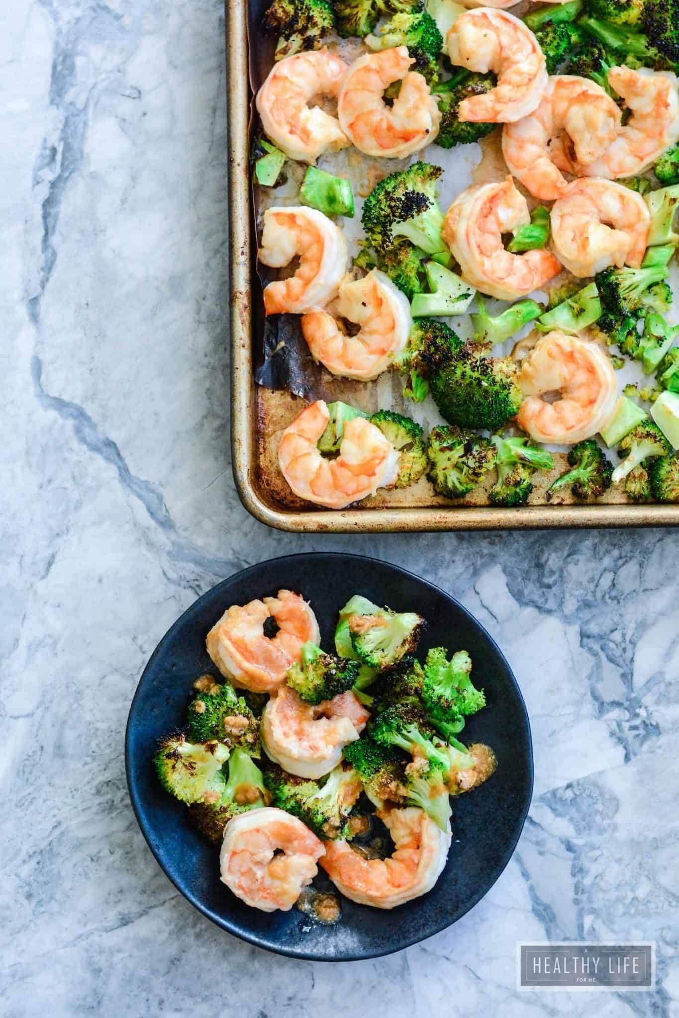 Broiled Shrimp and Broccoli with Spicy Cashew Sauce