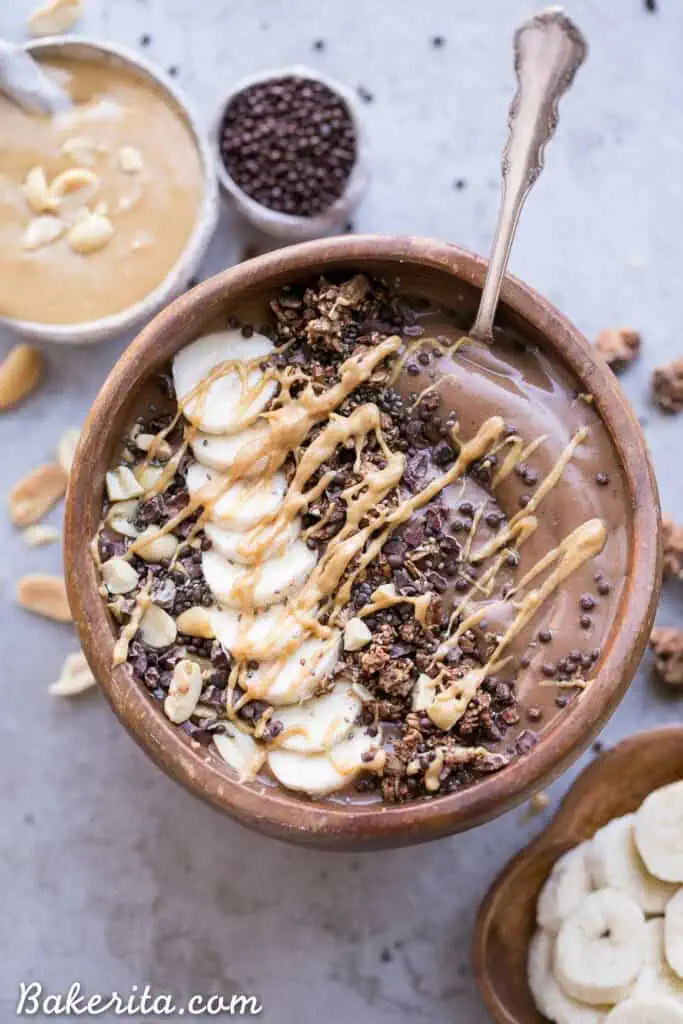 Chocolate Peanut Butter Smoothie Bowl 10