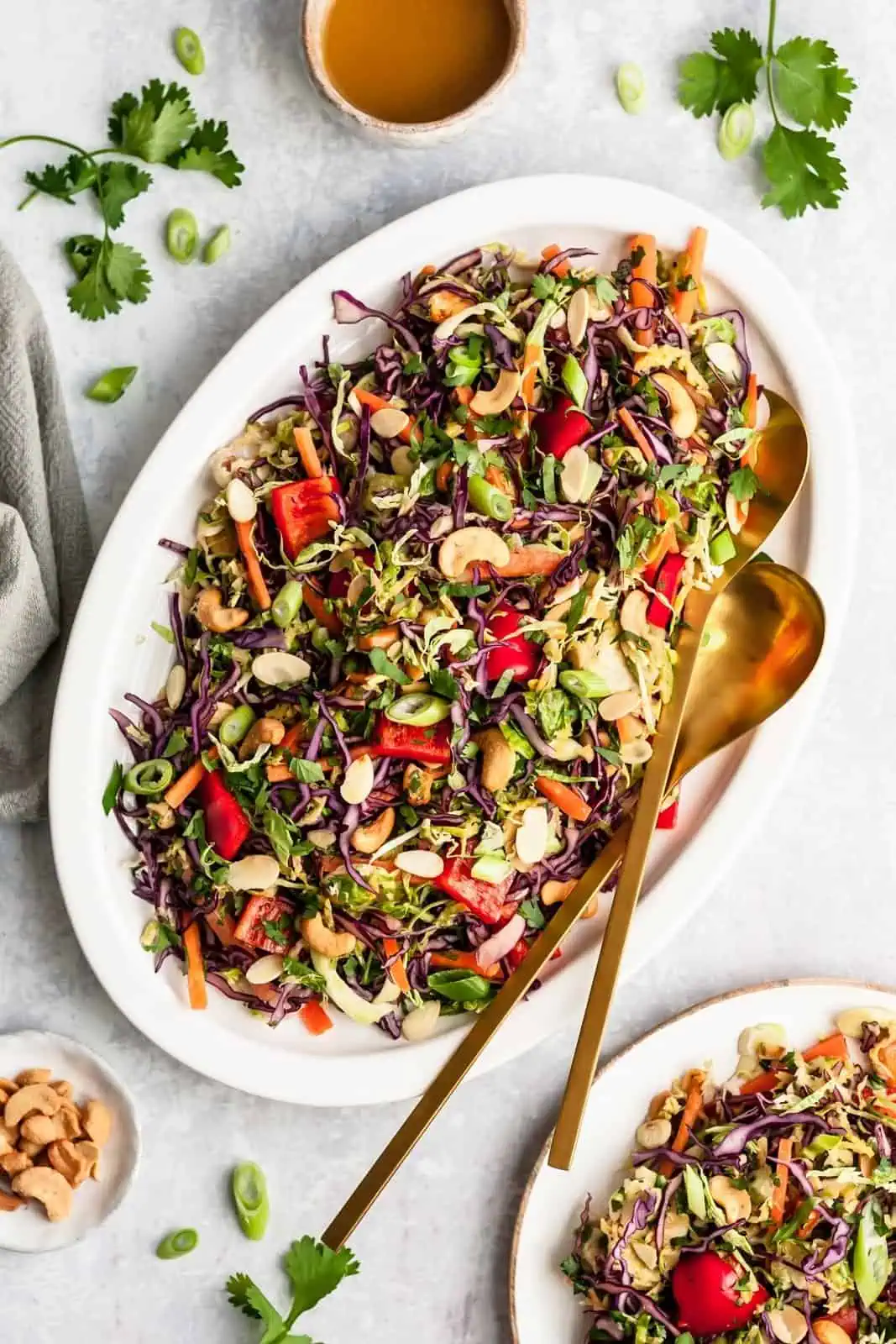 Crunchy Cashew Shredded Brussels Sprouts Salad 3