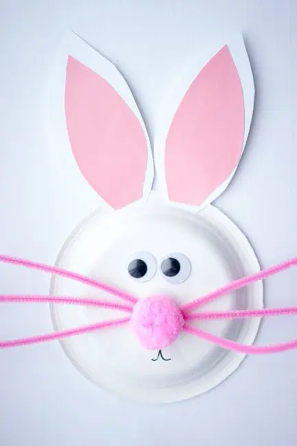 Easter Craft for Toddlers Paper Plate Easter Bunny