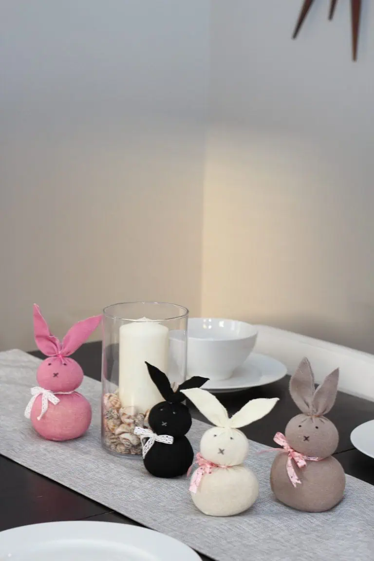 Easter home decor with bunny craft