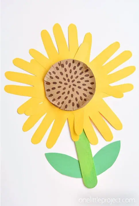 Handprint Sunflowers Facebook