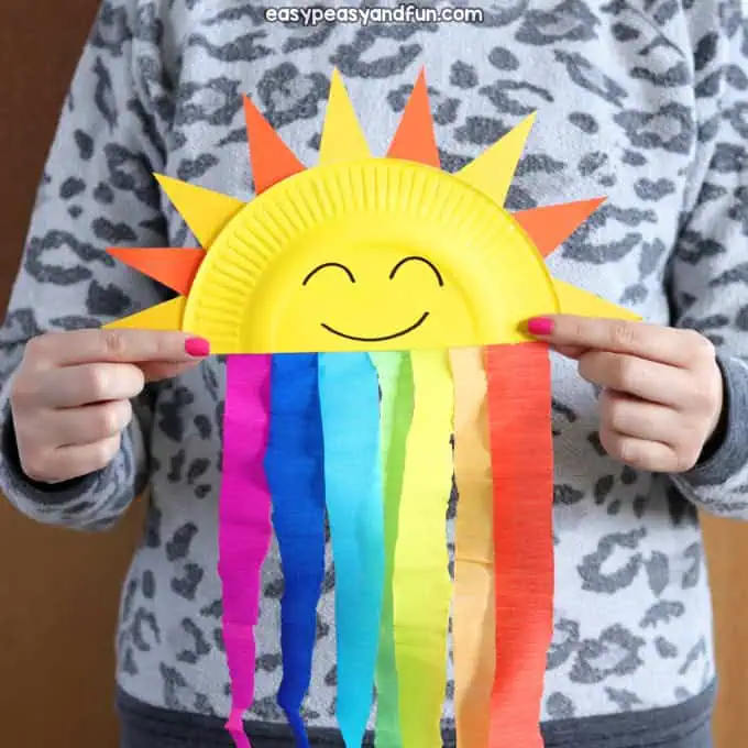 Paper Plate Rainbow Craft