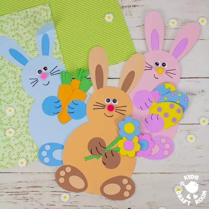 Spring Bunny Craft square plain