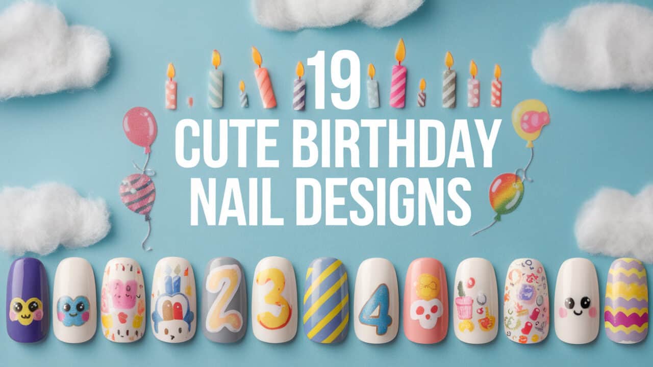 19 Simple and Cute Birthday Nail Designs