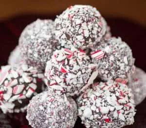 1 easy candy cane chocolate truffles