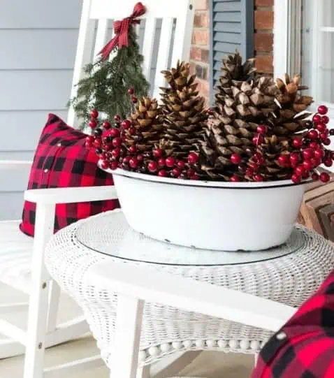 Frugal Christmas Porch 