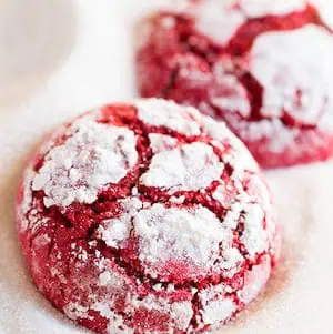 Red Velvet Crinkle Cookies