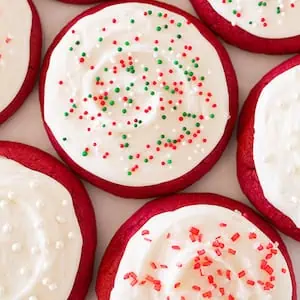 Red Velvet Sugar Cookies