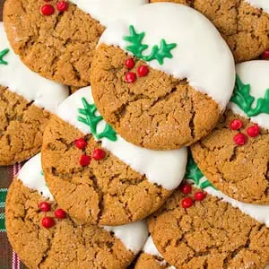 1 white chocolate dipped ginger cookies6 srgb