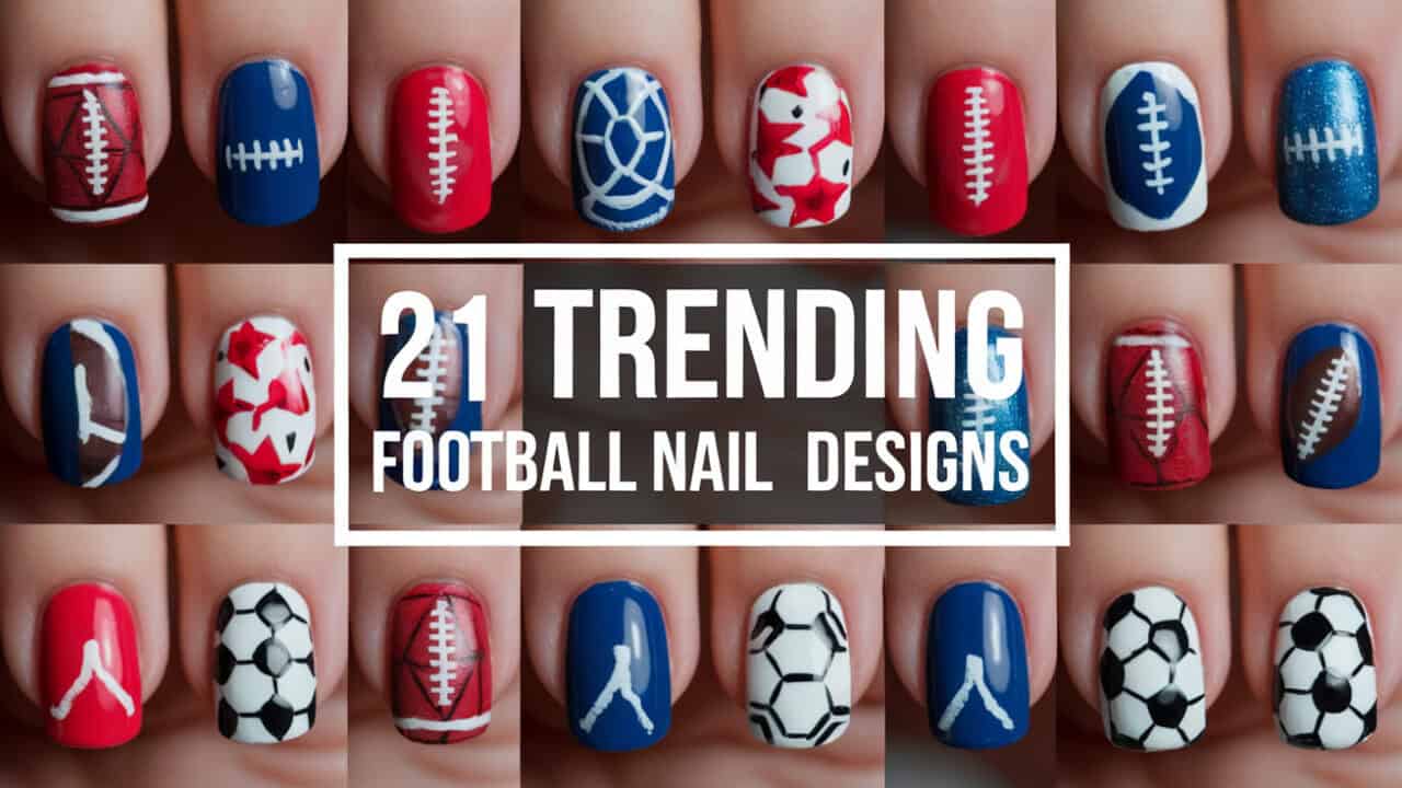 21 Cute Trending Football Nail Designs