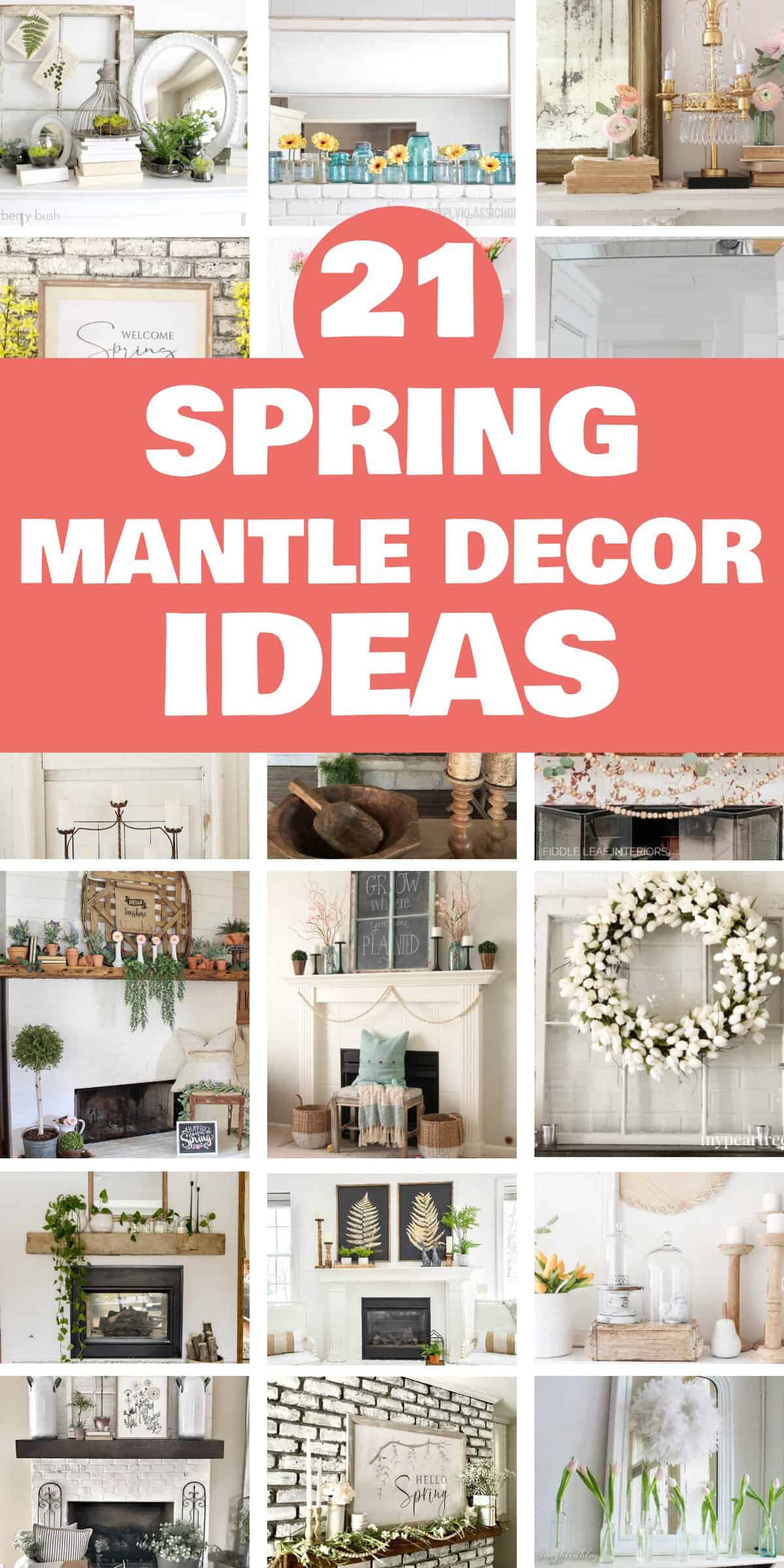 21 Easy DIY Spring Mantle Decor Ideas