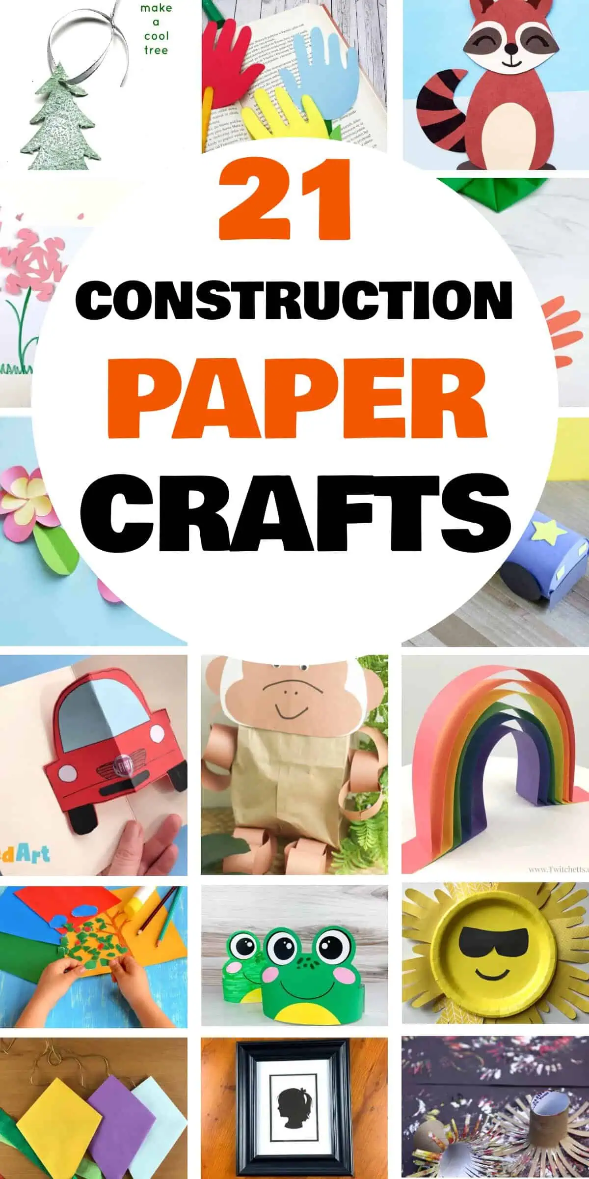 21 Fun Easy Construction Paper Crafts
