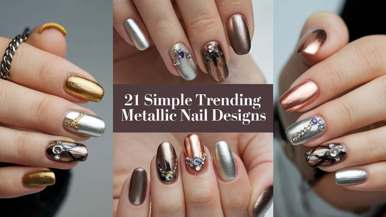 21 Simple Trending Metallic Nail Designs