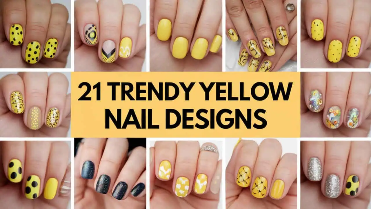 21 Trendy Yellow Nail Designs