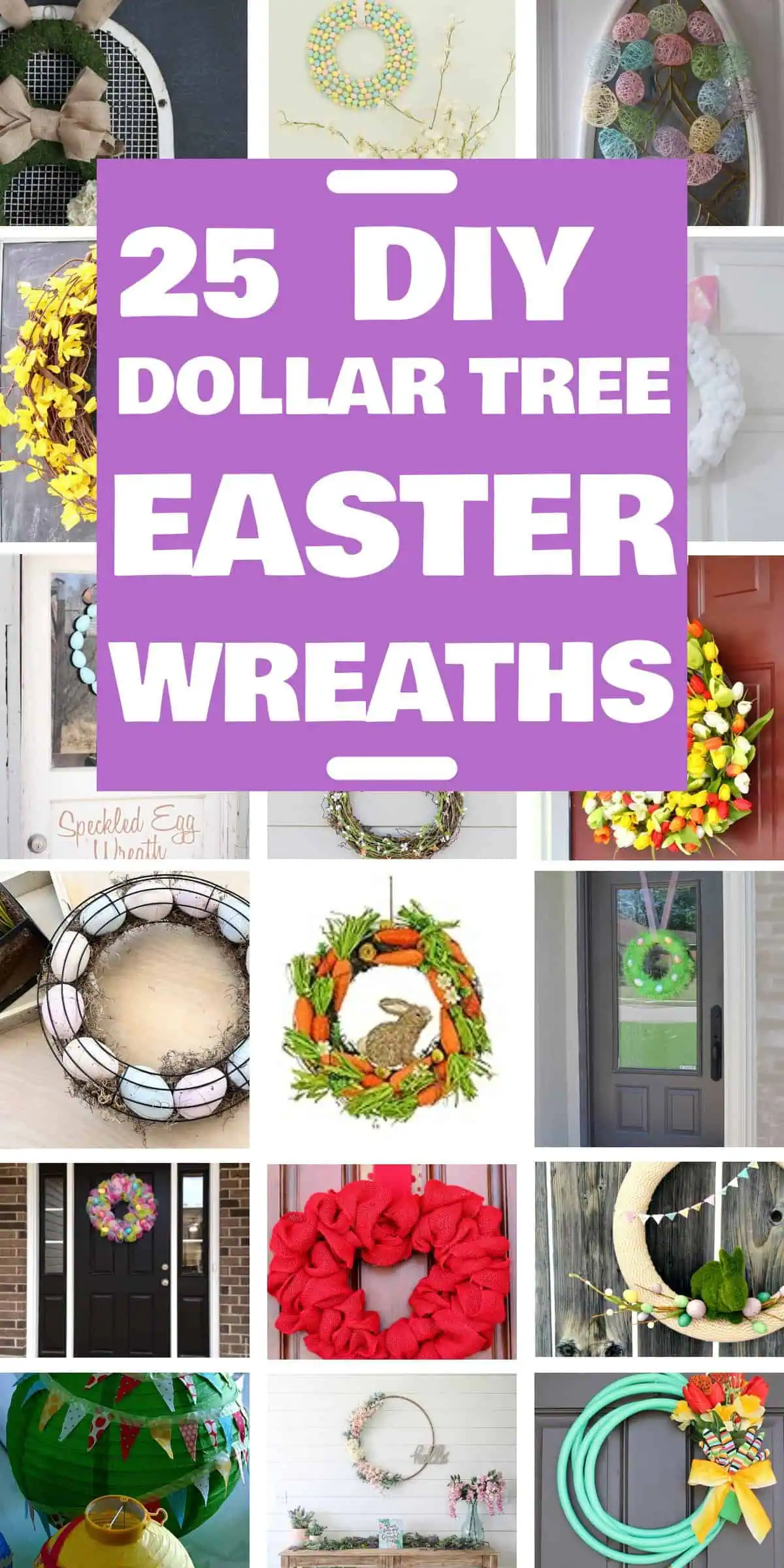 25 DIY Dollar Tree Easter Wreaths for a Festive Spring Decoration