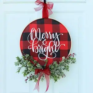 2 christmas buffalo check hoop wreath 6