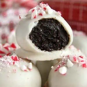 Candy Cane Oreo Truffles