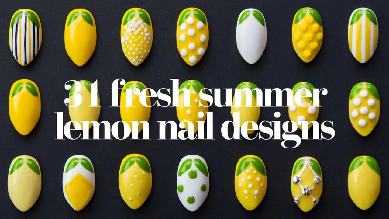 31 Fresh Summer Lemon Nail Designs - Summer is the perfect time to embrace vibrant and refreshing nail designs that capture the essence of the season. Lemon-themed nails are a delightful way to add a splash of zest and sunshine to your look. Combining the cheerful yellow hues of lemons with creative designs can transform your nails into a stunning summertime accessory.