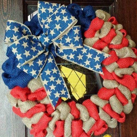 American Flag Wreath by Coffe Going Cold