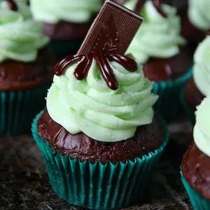 Andes Mint Cupcakes