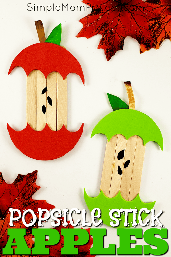 Back to School Apples Popsicle Stick Craft 1