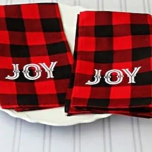 DIY Buffalo Plaid Cloth Bandana Napkins