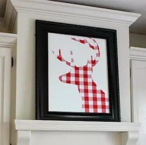 DIY Buffalo Check Reindeer Art