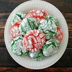 Christmas Crinkle Cool Whip Cookies