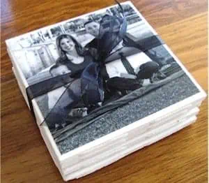 DIY Photo Coasters Tutorial from TheFrugalGirls.com