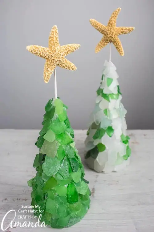 DIY Seaglass Christmas Tree Decor 4