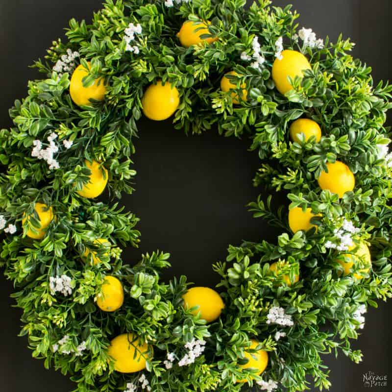 DIY Summer Lemon Wreath Featured TNP