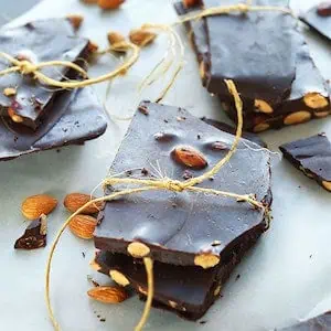 dark chocolate almond bars