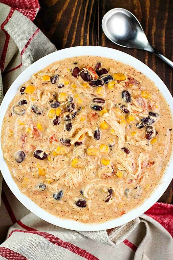 Easy Crock Pot Cream Cheese Chicken Chili 4 1