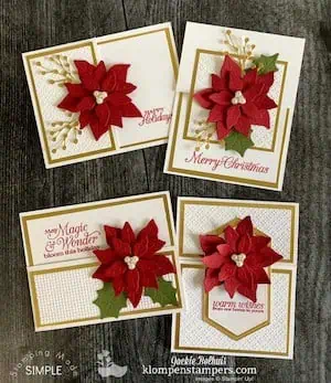 Poinsettia Petals Cards