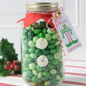 Elf Mason Jar Christmas Gift