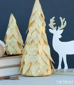 Gold leaf holiday decorations Crafts Unleashed