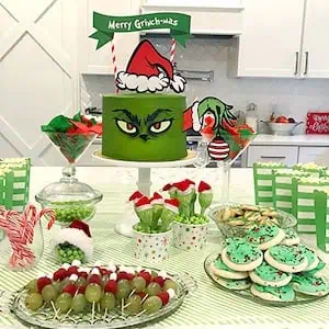 Grinch Christmas Party Dessert Table Living Locurto Cake